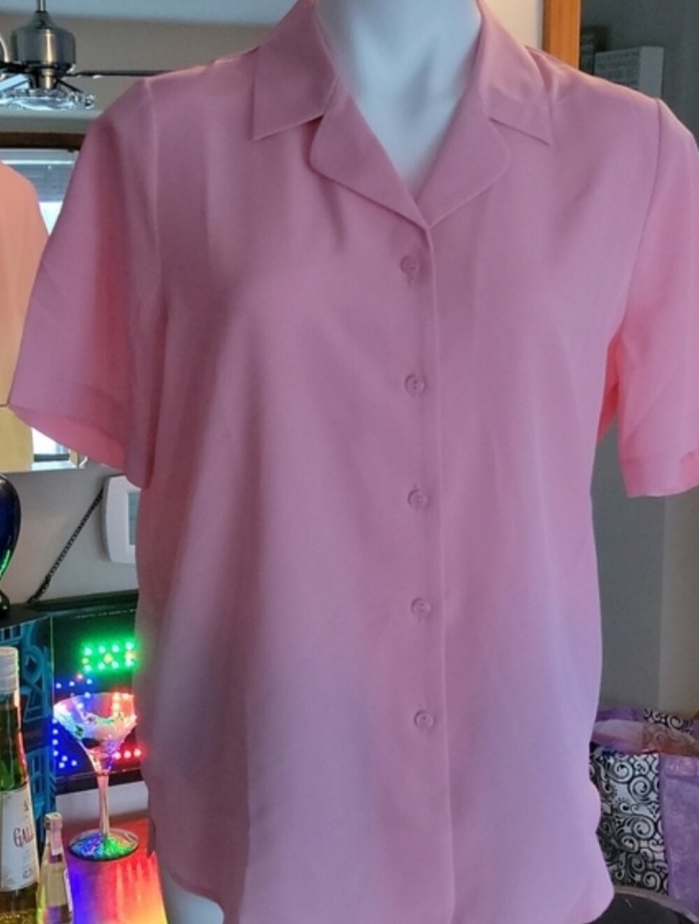 ❗Vintage Liz Baker Pink Button Down Top Size 10❗
